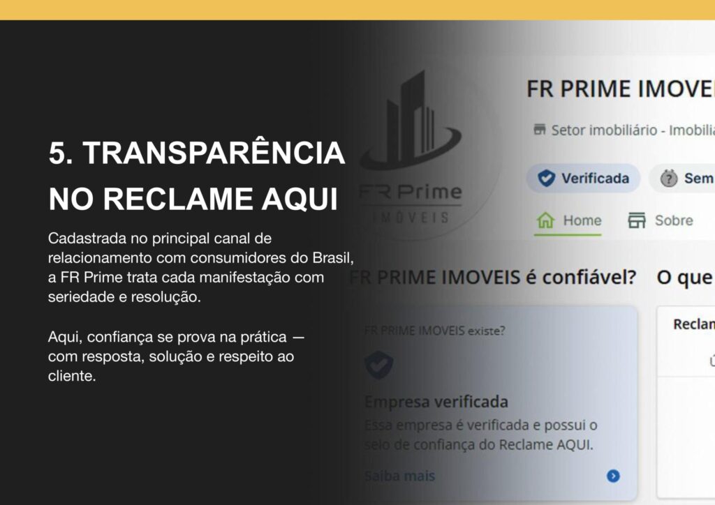 10 Motivos para confiar na FR Prime Imóveis
